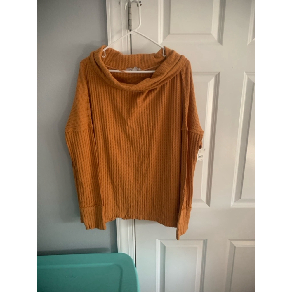 Women's Free People Sweater Orange M - Picture 4 of 5